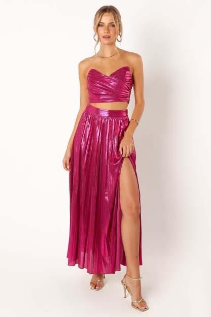 Hana Two Piece Set - Fuchsia-Sunny Prom