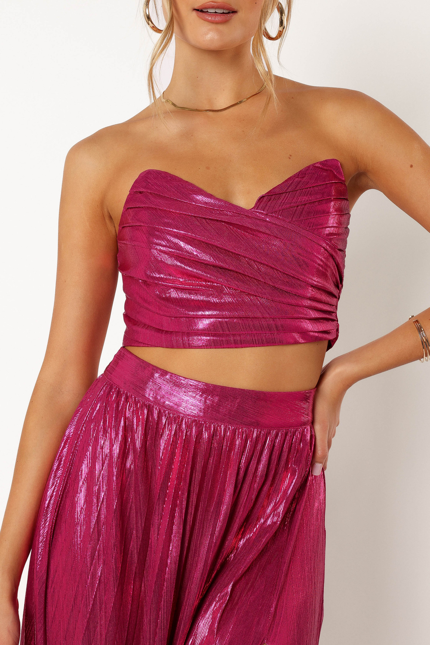 Hana Two Piece Set - Fuchsia-Sunny Prom