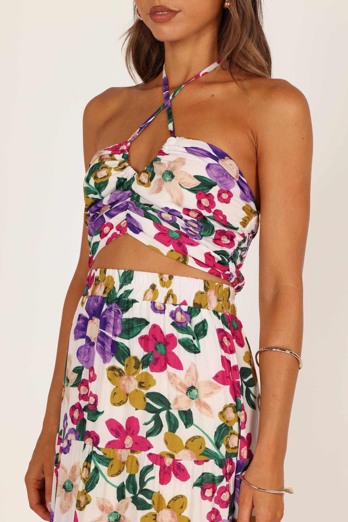 Kari Halter Top Set - Floral-Sunny Prom