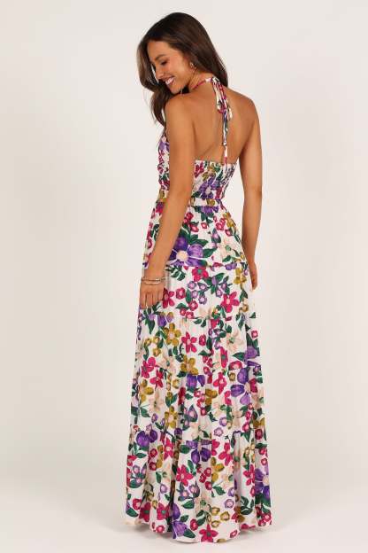 Kari Halter Top Set - Floral-Sunny Prom