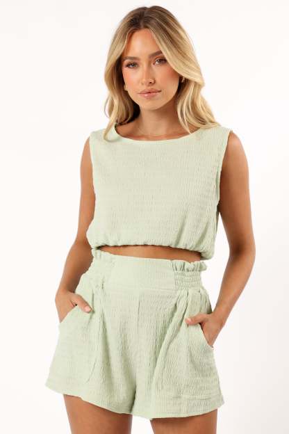 Kylie Short Set - Mint Green-Sunny Prom