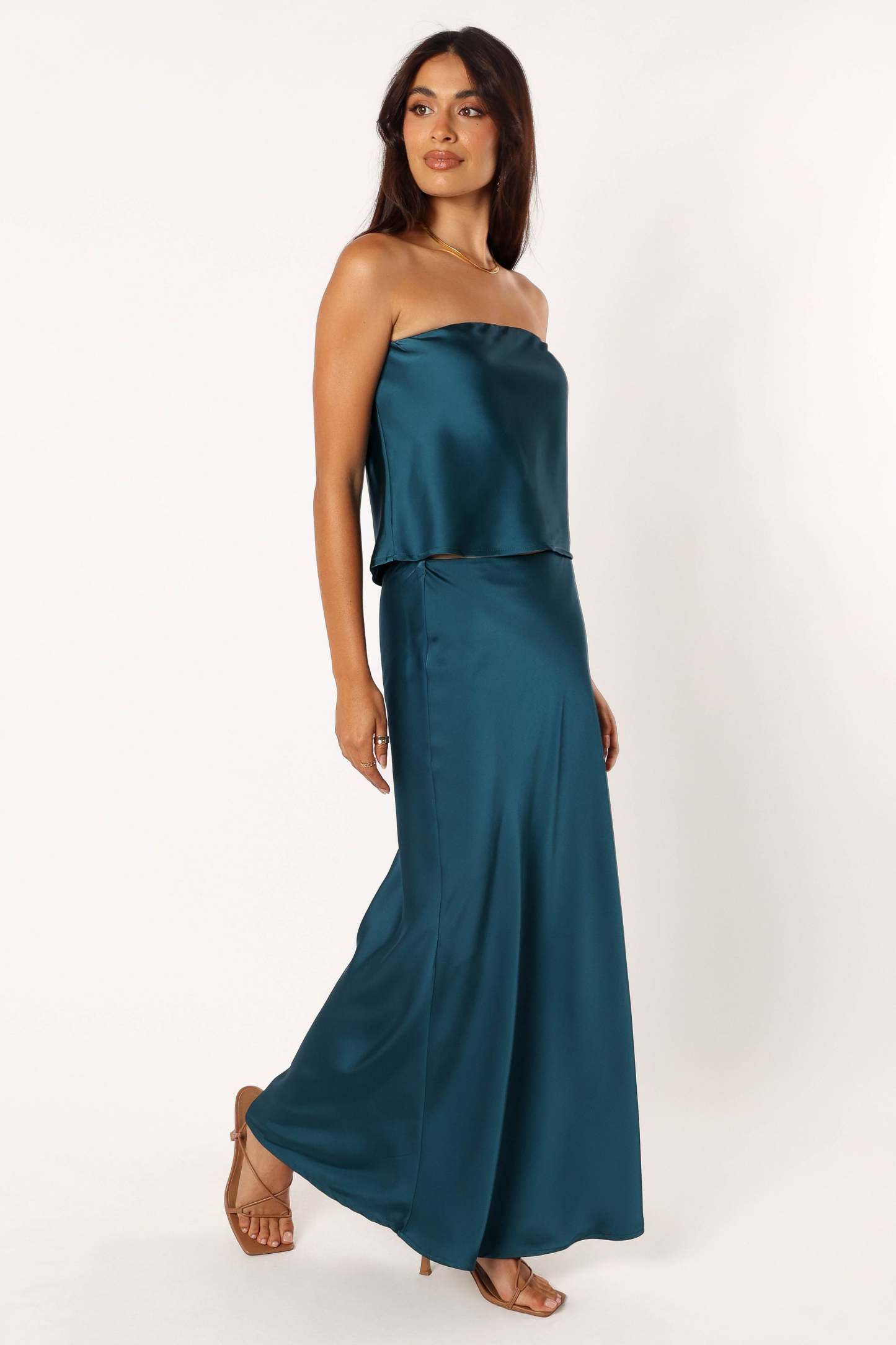 Michaela Two Piece Set - Teal-Sunny Prom