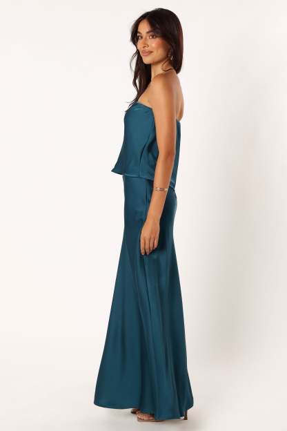 Michaela Two Piece Set - Teal-Sunny Prom