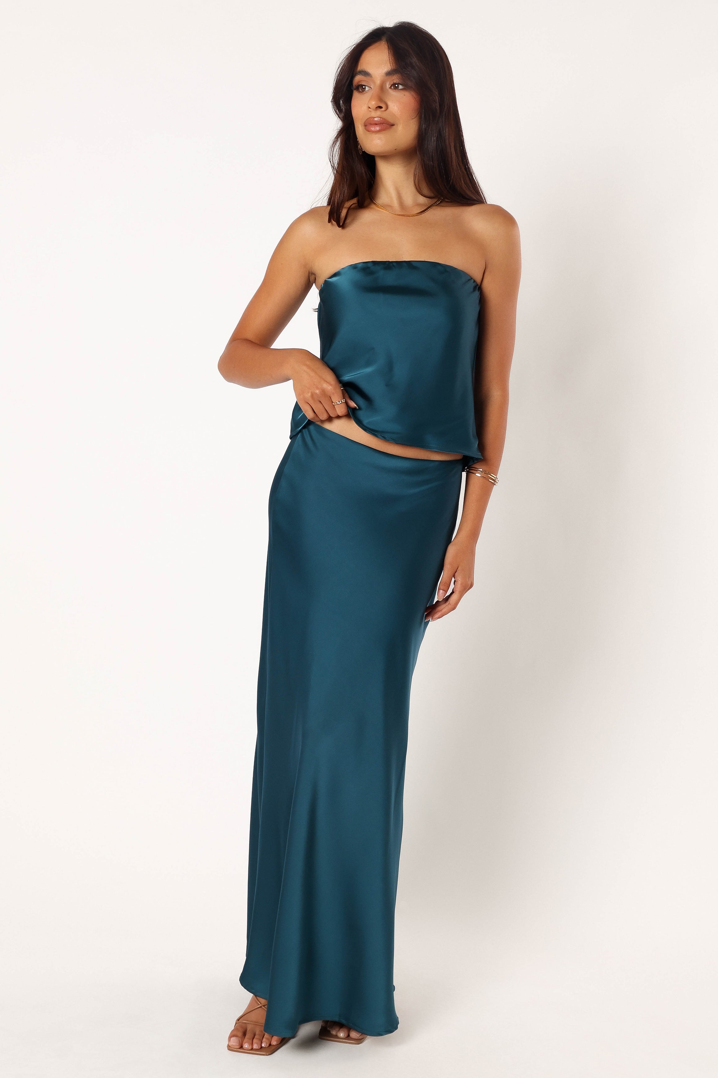 Michaela Two Piece Set - Teal-Sunny Prom