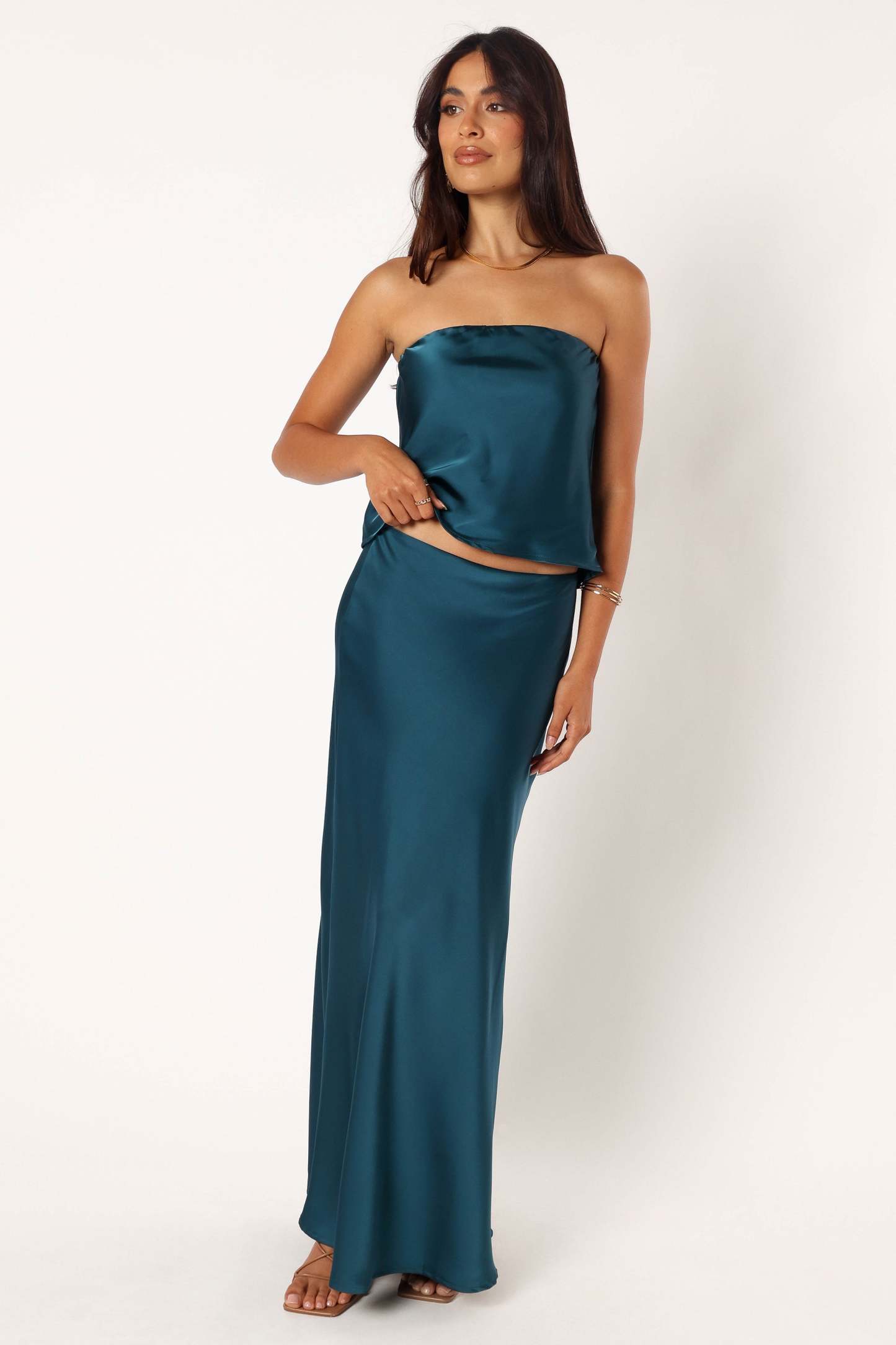 Michaela Two Piece Set - Teal-Sunny Prom