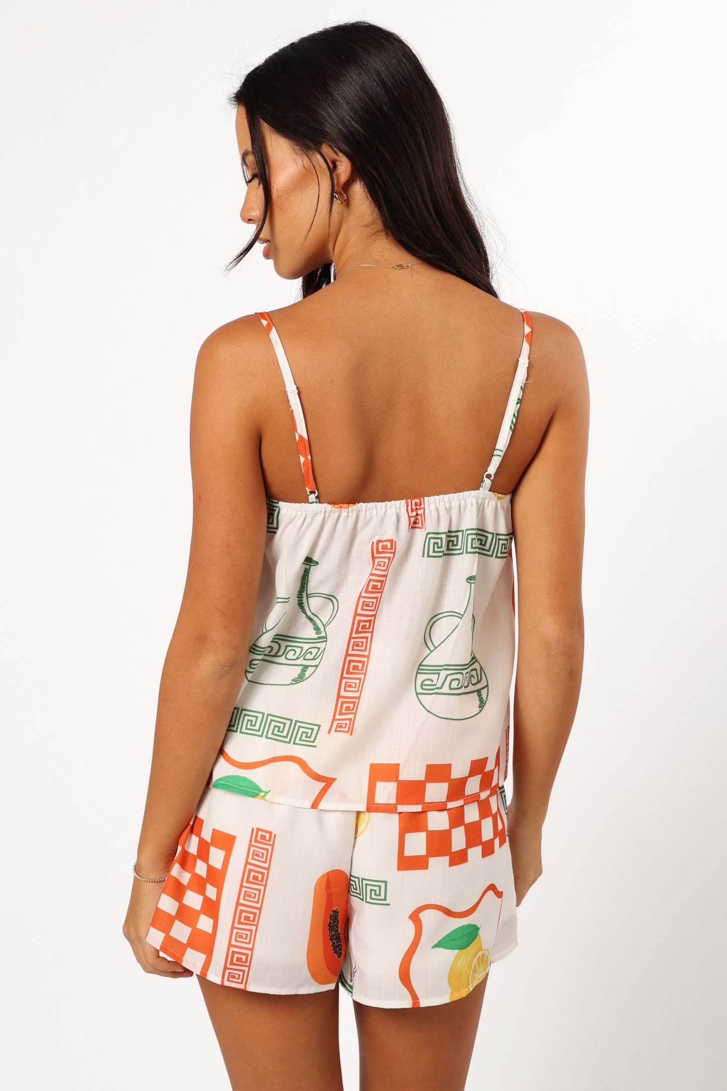 Robinson Short Set - White Orange-Sunny Prom