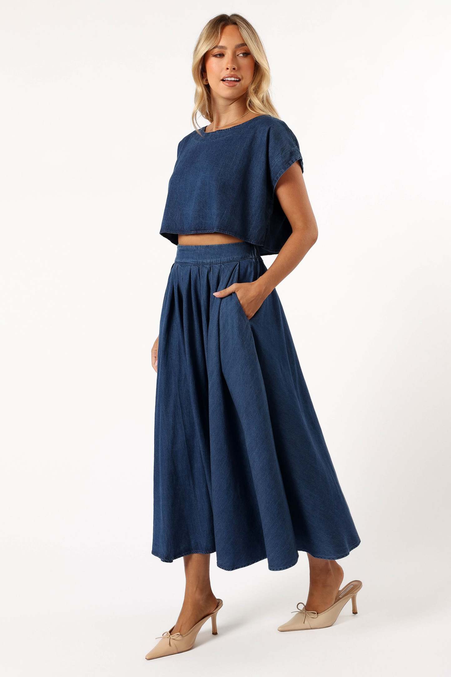 Rylie Two Piece Set - Dark Denim-Sunny Prom