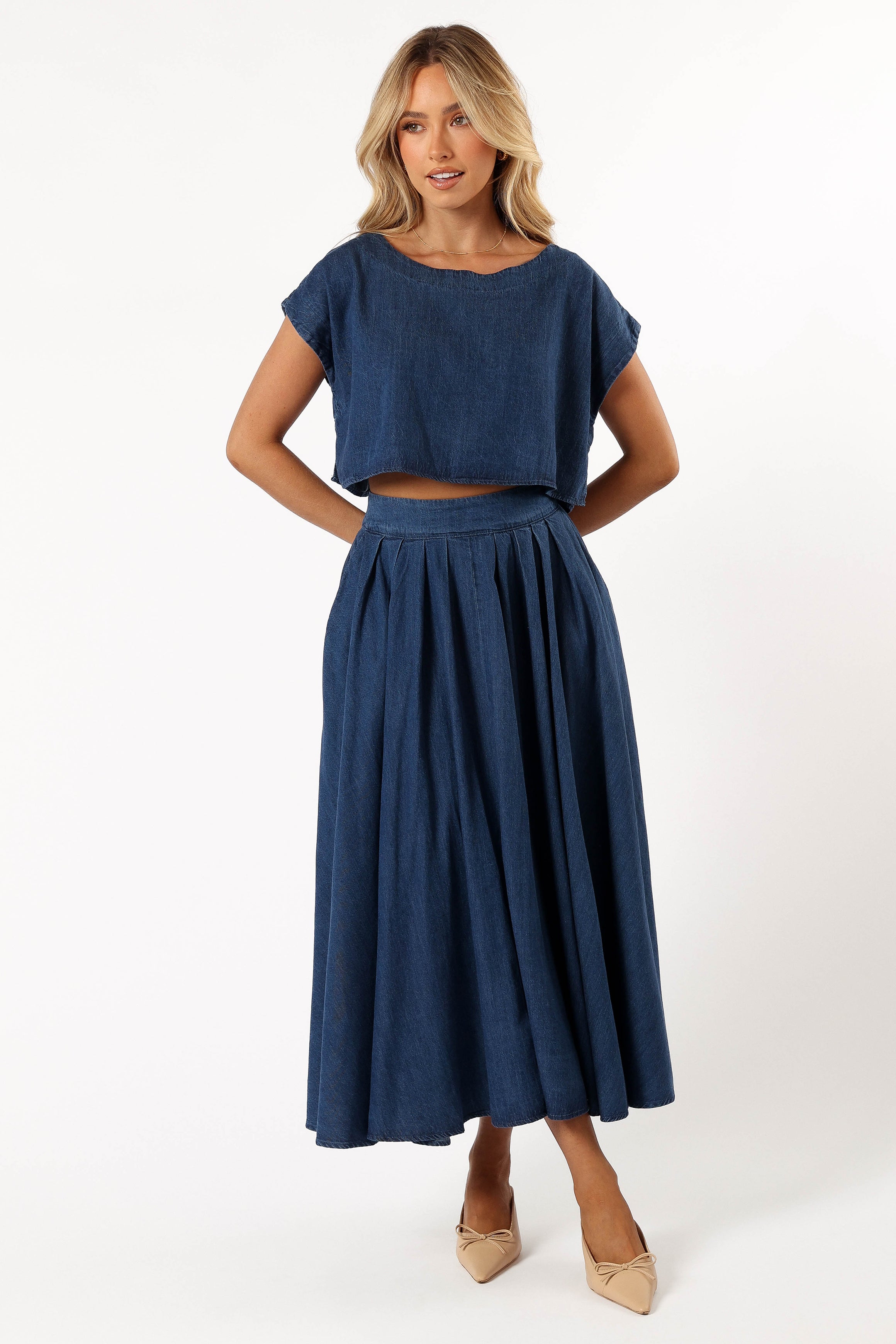 Rylie Two Piece Set - Dark Denim-Sunny Prom