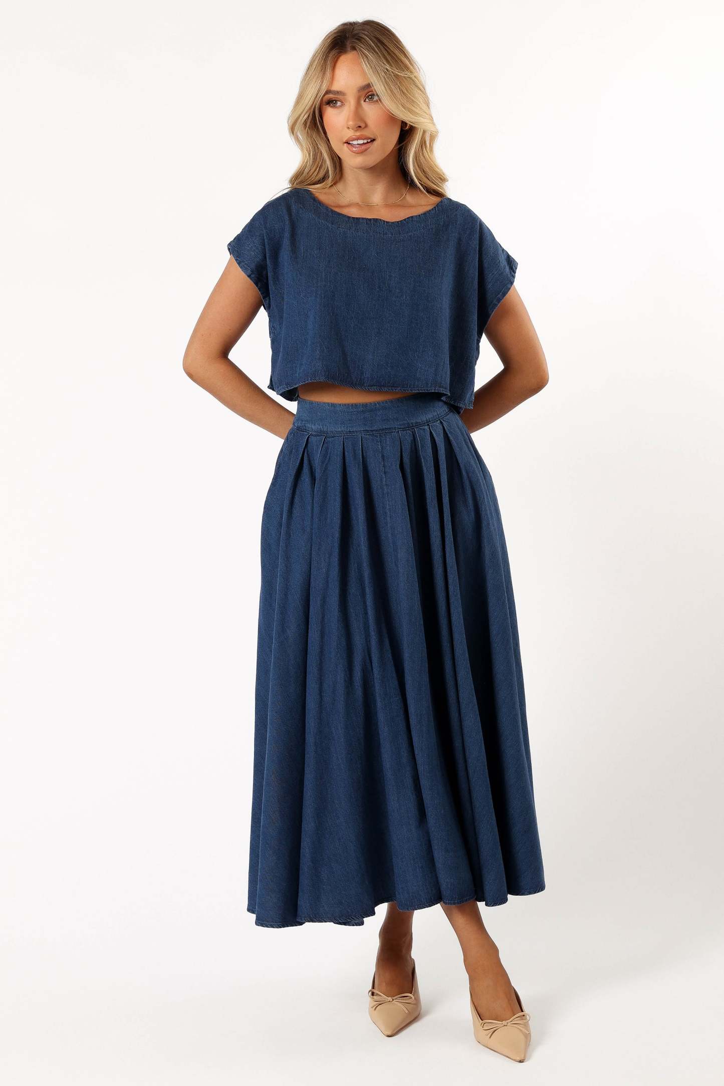 Rylie Two Piece Set - Dark Denim-Sunny Prom