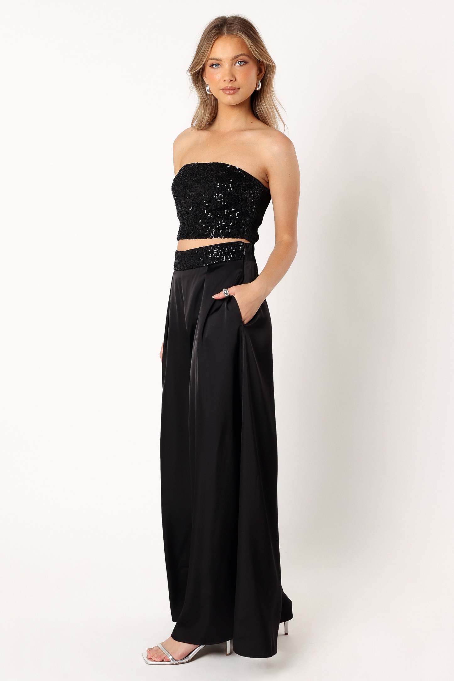 Sallyanne Two Piece Set - Black-Sunny Prom