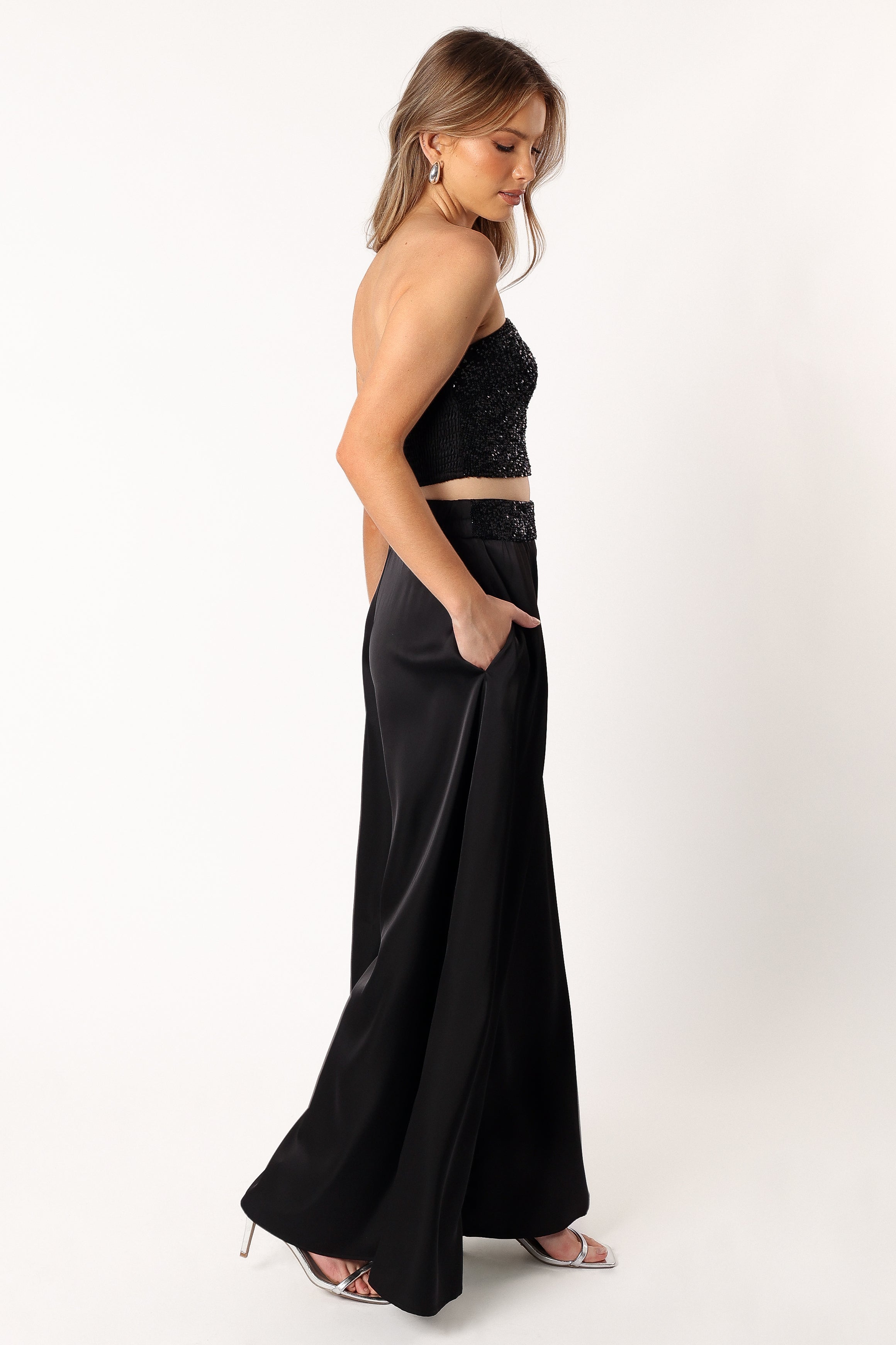 Sallyanne Two Piece Set - Black-Sunny Prom