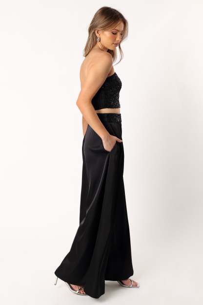 Sallyanne Two Piece Set - Black-Sunny Prom
