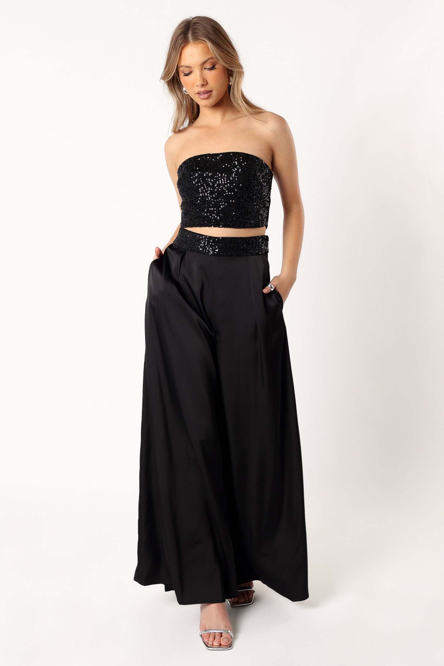 Sallyanne Two Piece Set - Black-Sunny Prom