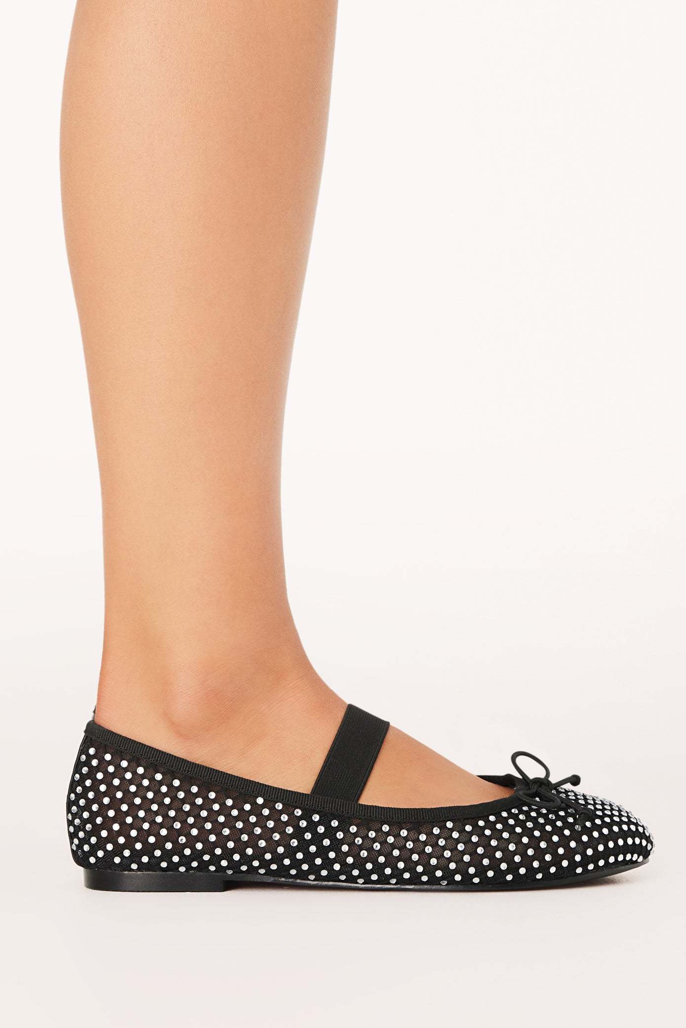 Edda Flats - Black/Diamante-Sunny Prom