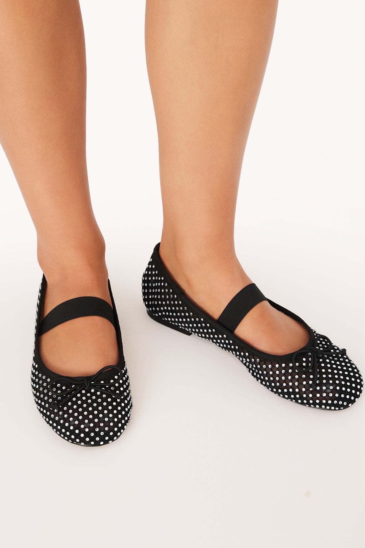 Edda Flats - Black/Diamante-Sunny Prom