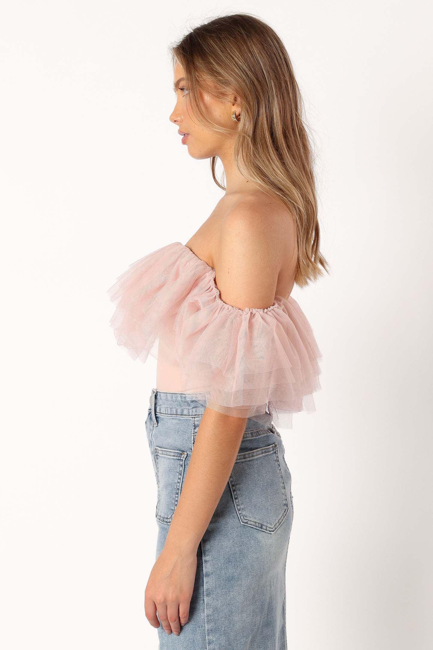 Dae Off Shoulder Bodysuit - Blush-Sunny Prom