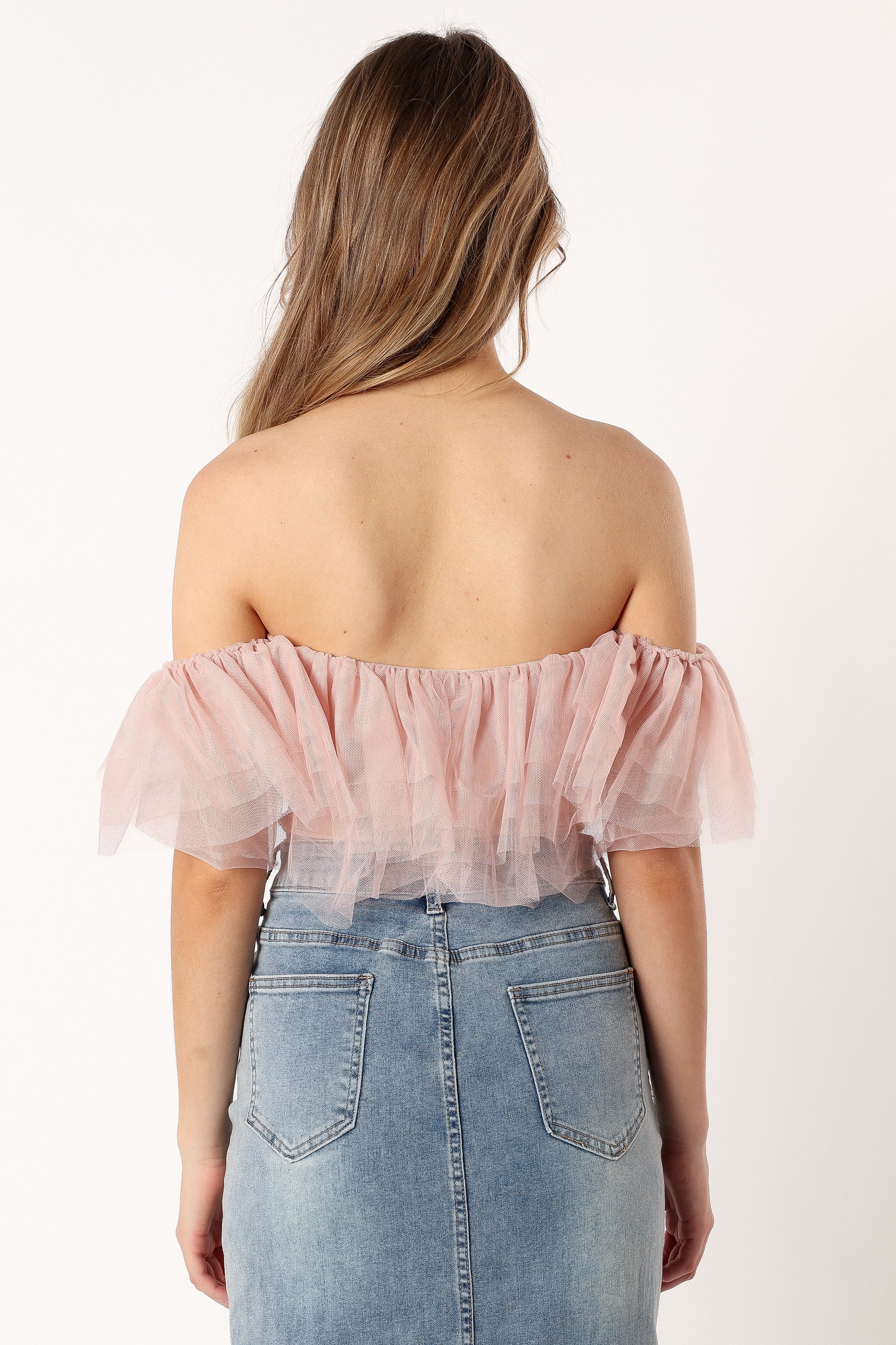 Dae Off Shoulder Bodysuit - Blush-Sunny Prom