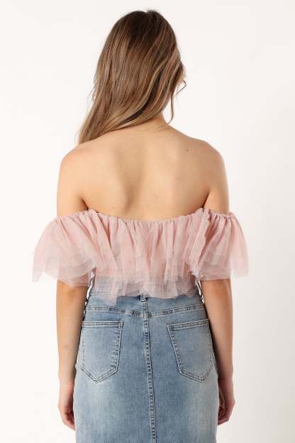Dae Off Shoulder Bodysuit - Blush-Sunny Prom
