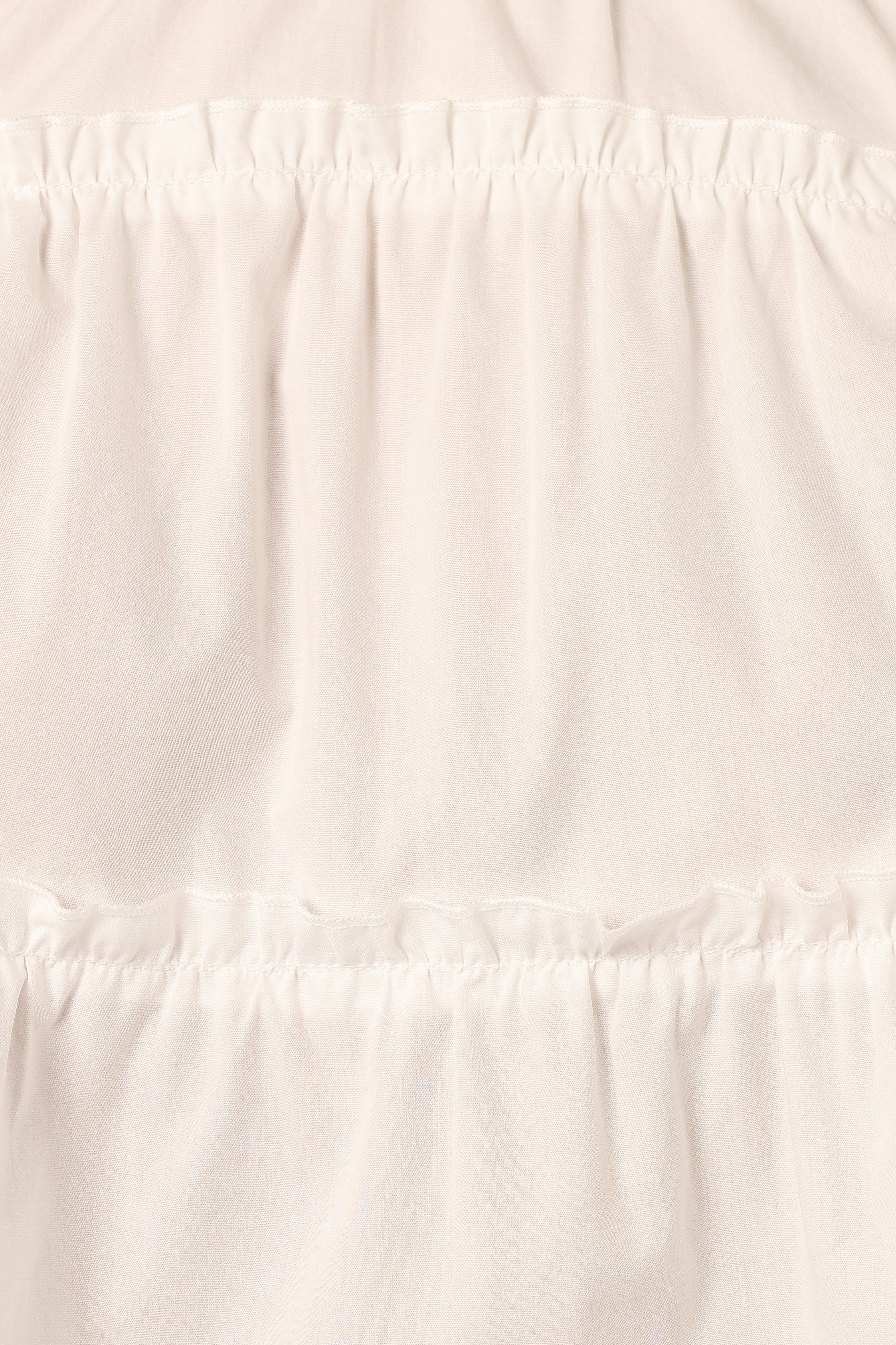 Elaine Ruffle Top - Off White-Sunny Prom