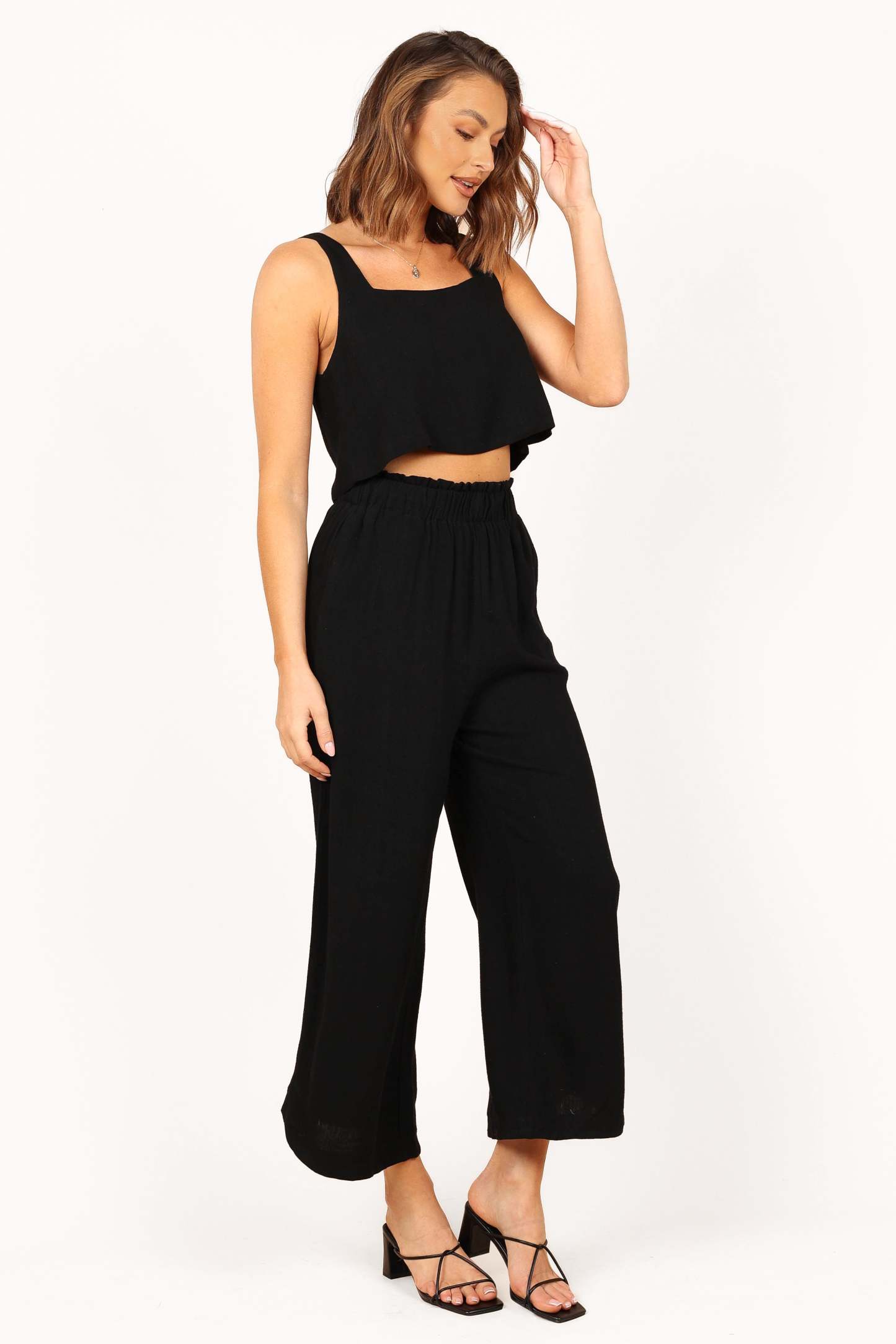 Eleanor Cropped Top - Black-Sunny Prom