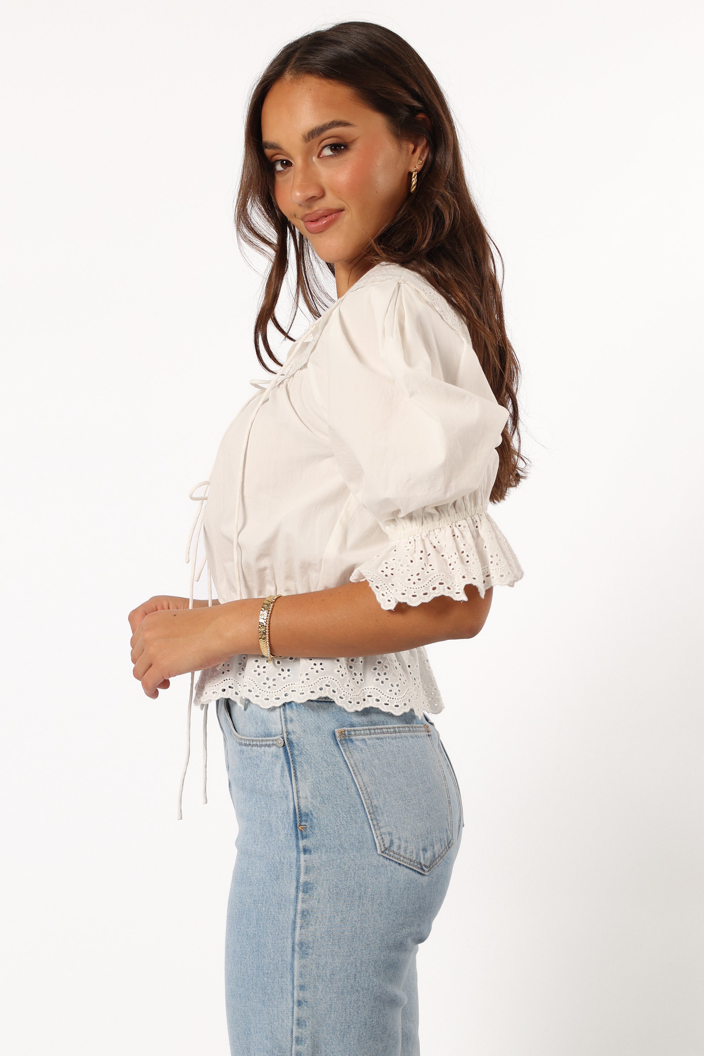 Emi Top - White-Sunny Prom