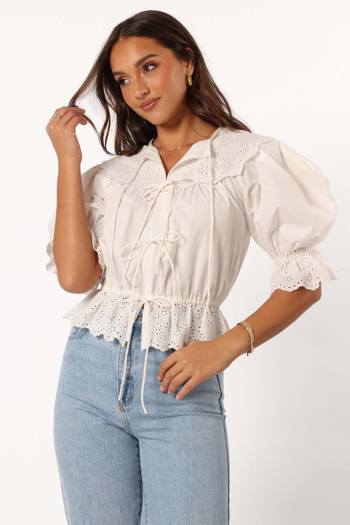 Emi Top - White-Sunny Prom