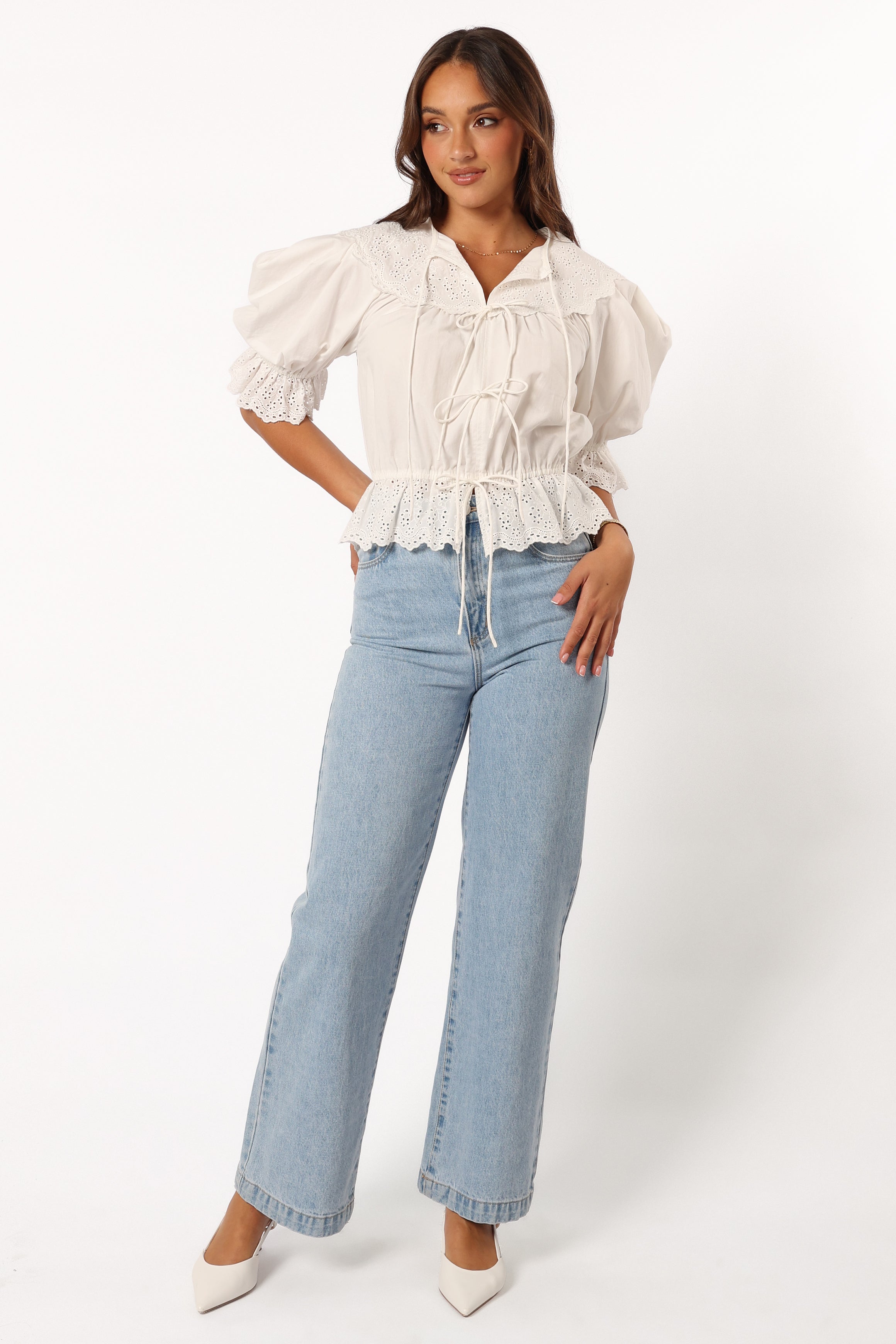 Emi Top - White-Sunny Prom