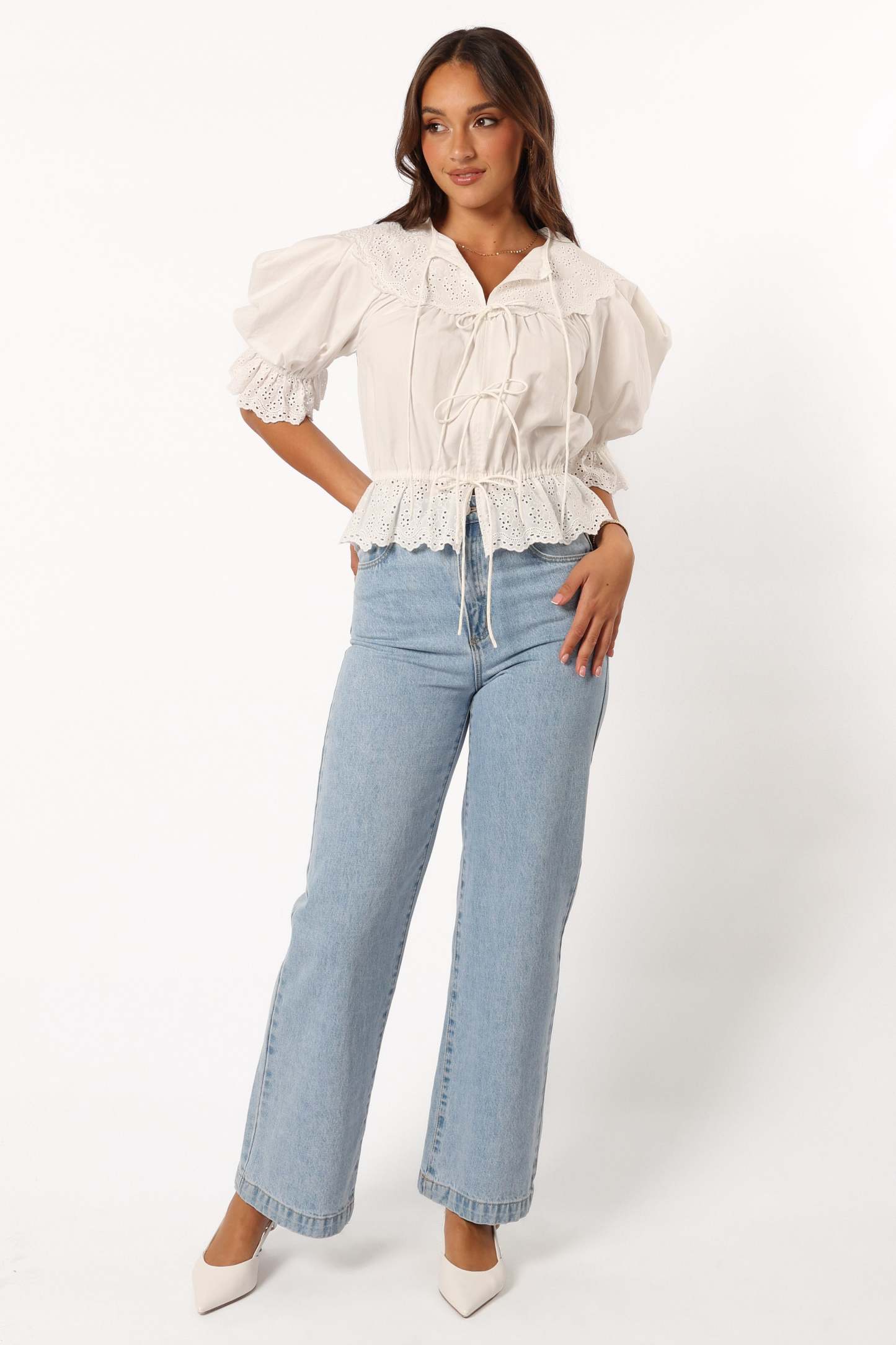 Emi Top - White-Sunny Prom