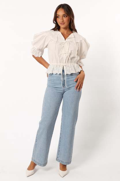 Emi Top - White-Sunny Prom