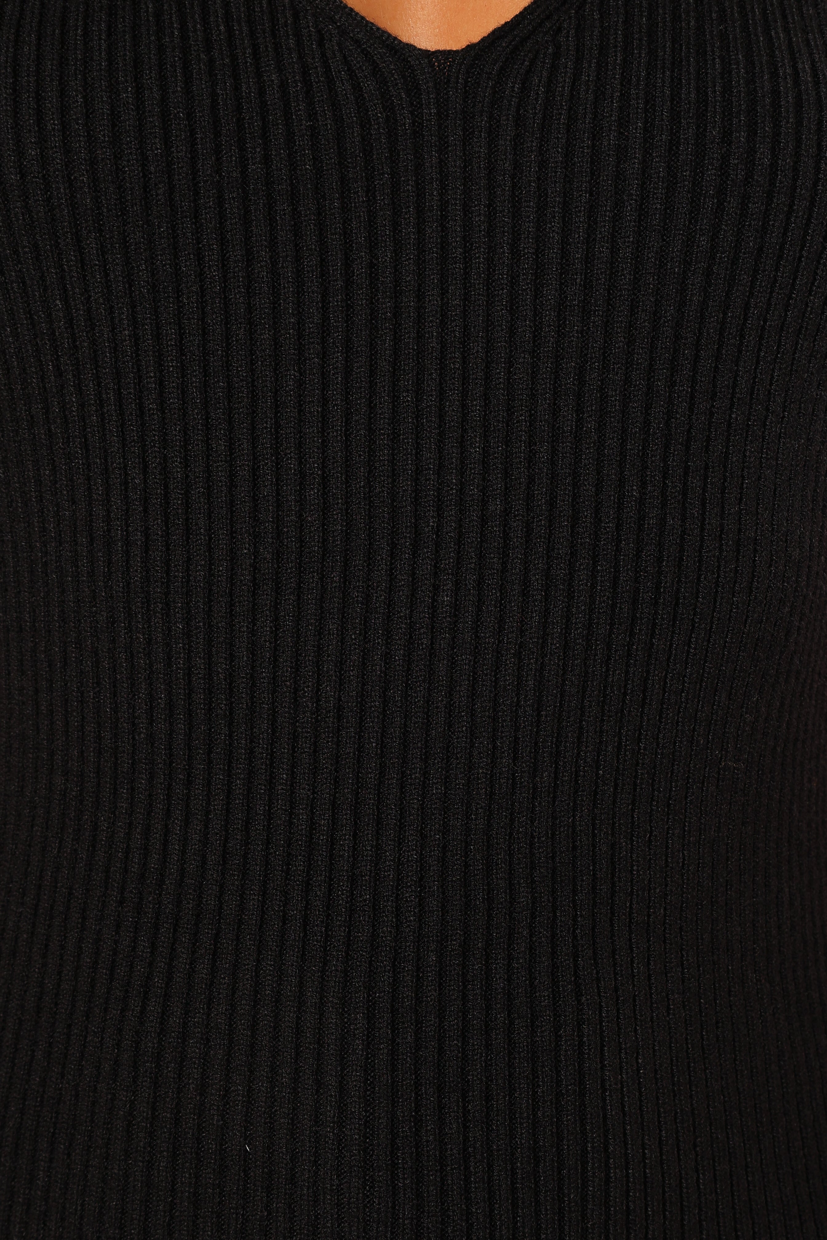 Emily Rib Top - Black-Sunny Prom