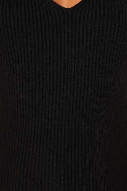 Emily Rib Top - Black-Sunny Prom