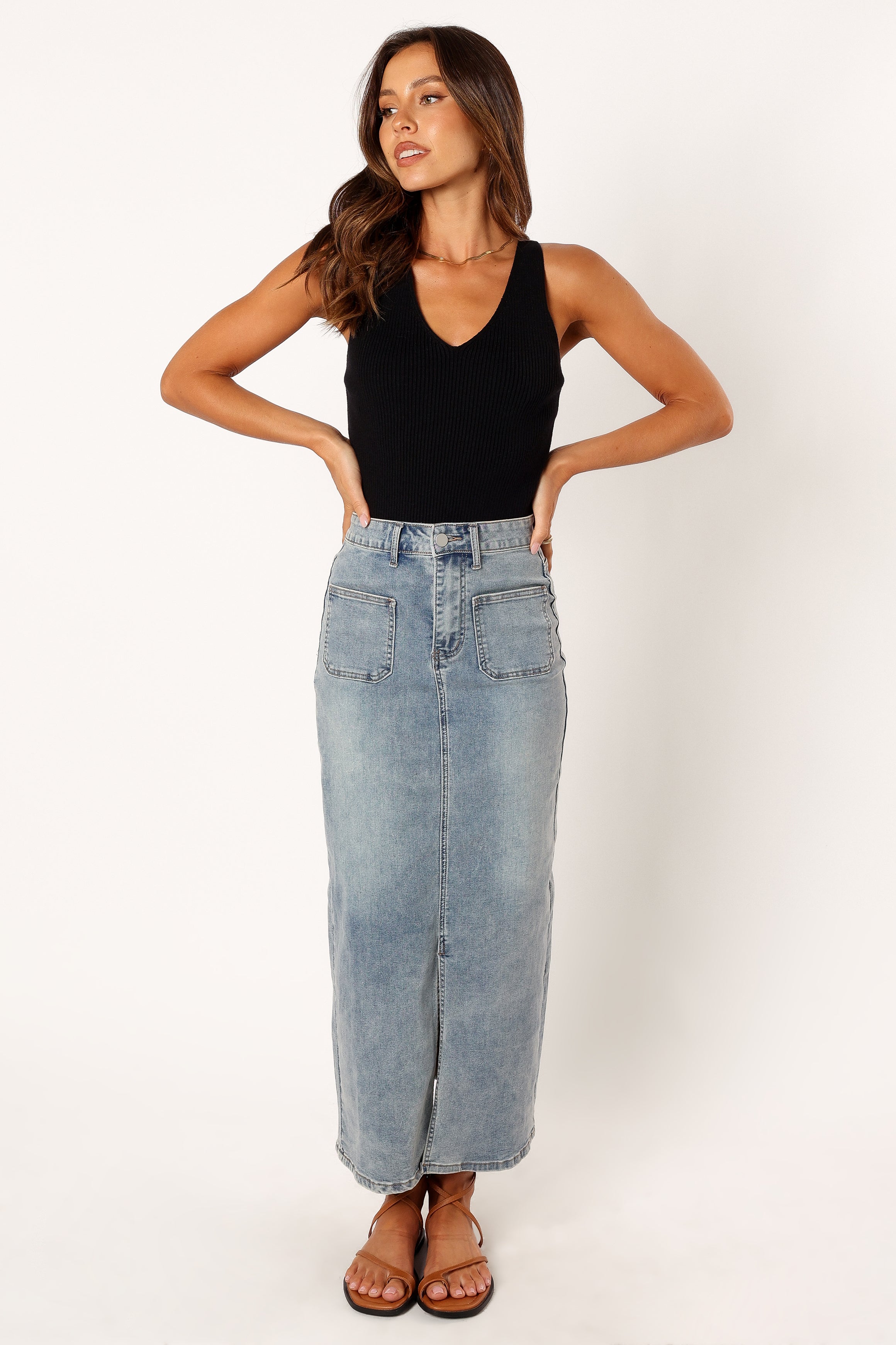 Emily Rib Top - Black-Sunny Prom