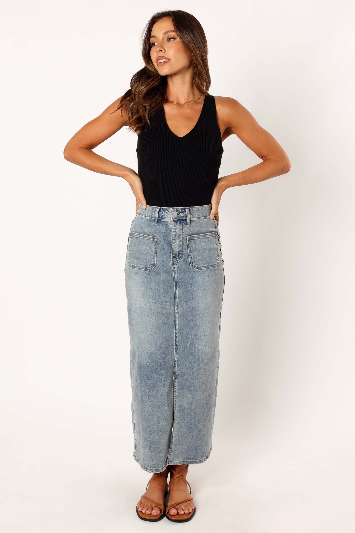 Emily Rib Top - Black-Sunny Prom
