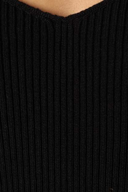 Jupiter Long Sleeve Knit Top - Black-Sunny Prom