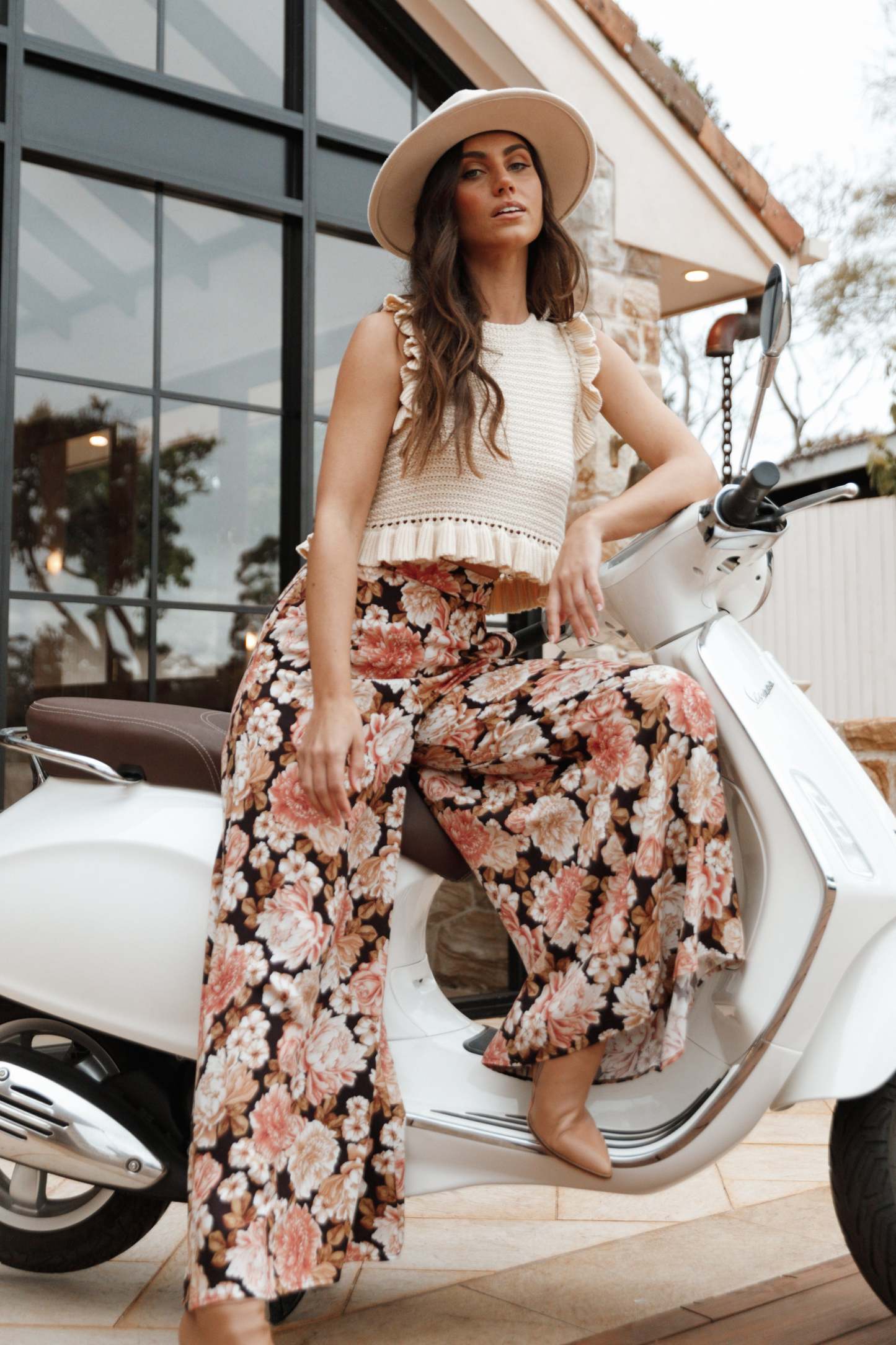 Katia Frill Knitted Top - Cream-Sunny Prom