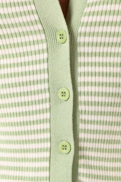 Leo Stripe Top - Sage-Sunny Prom
