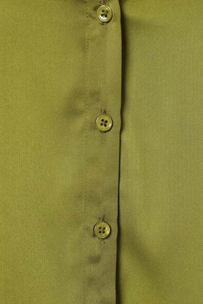 Narissa Satin Shirt - Palm Green-Sunny Prom