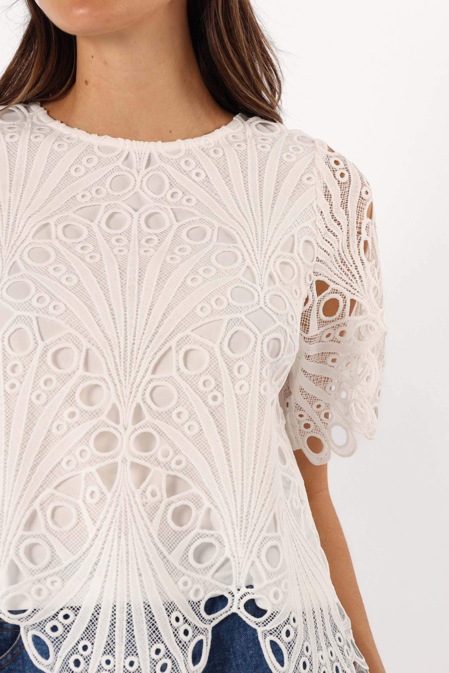 Sabina Top - White-Sunny Prom