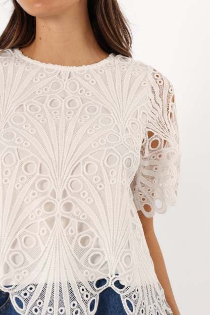 Sabina Top - White-Sunny Prom