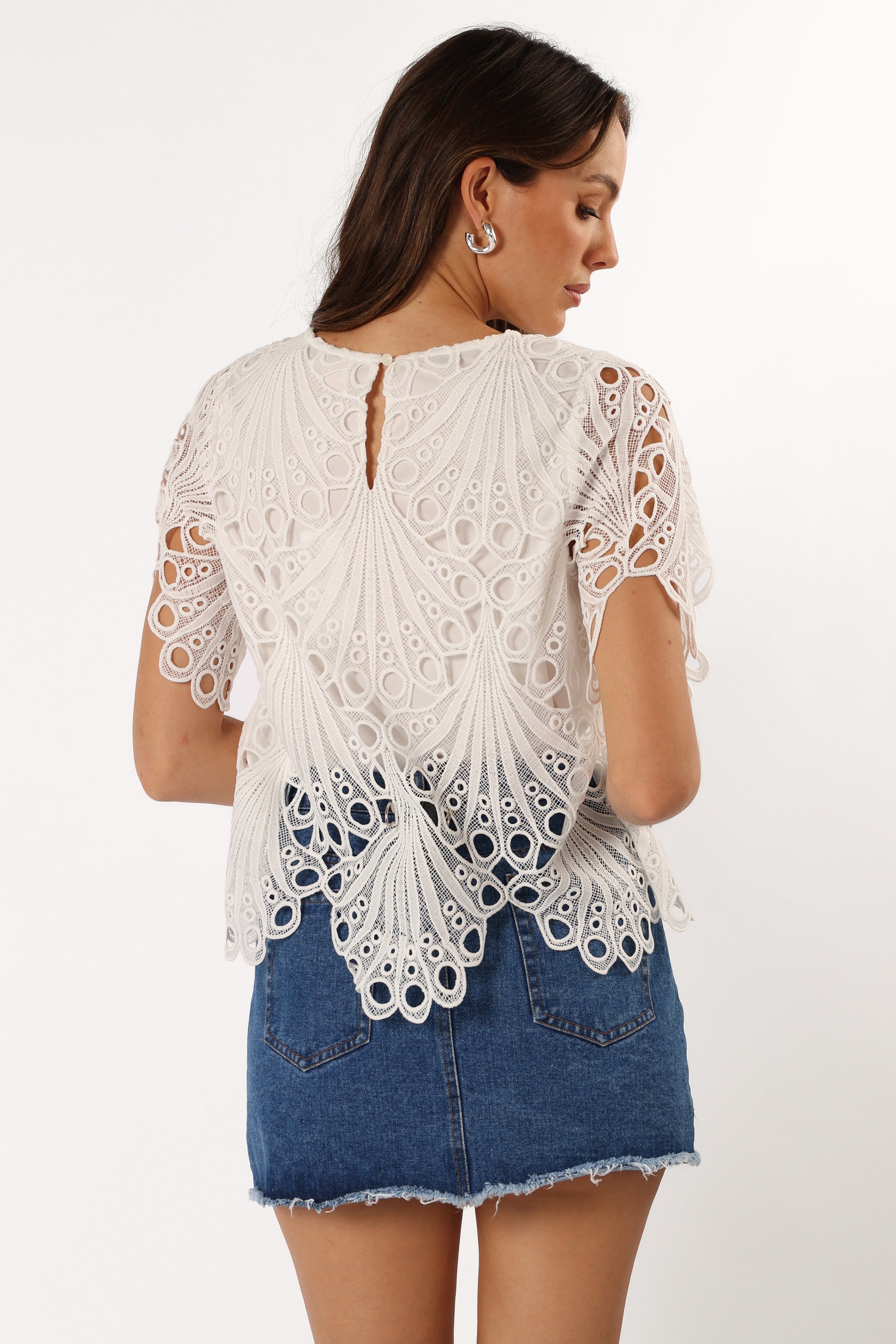 Sabina Top - White-Sunny Prom