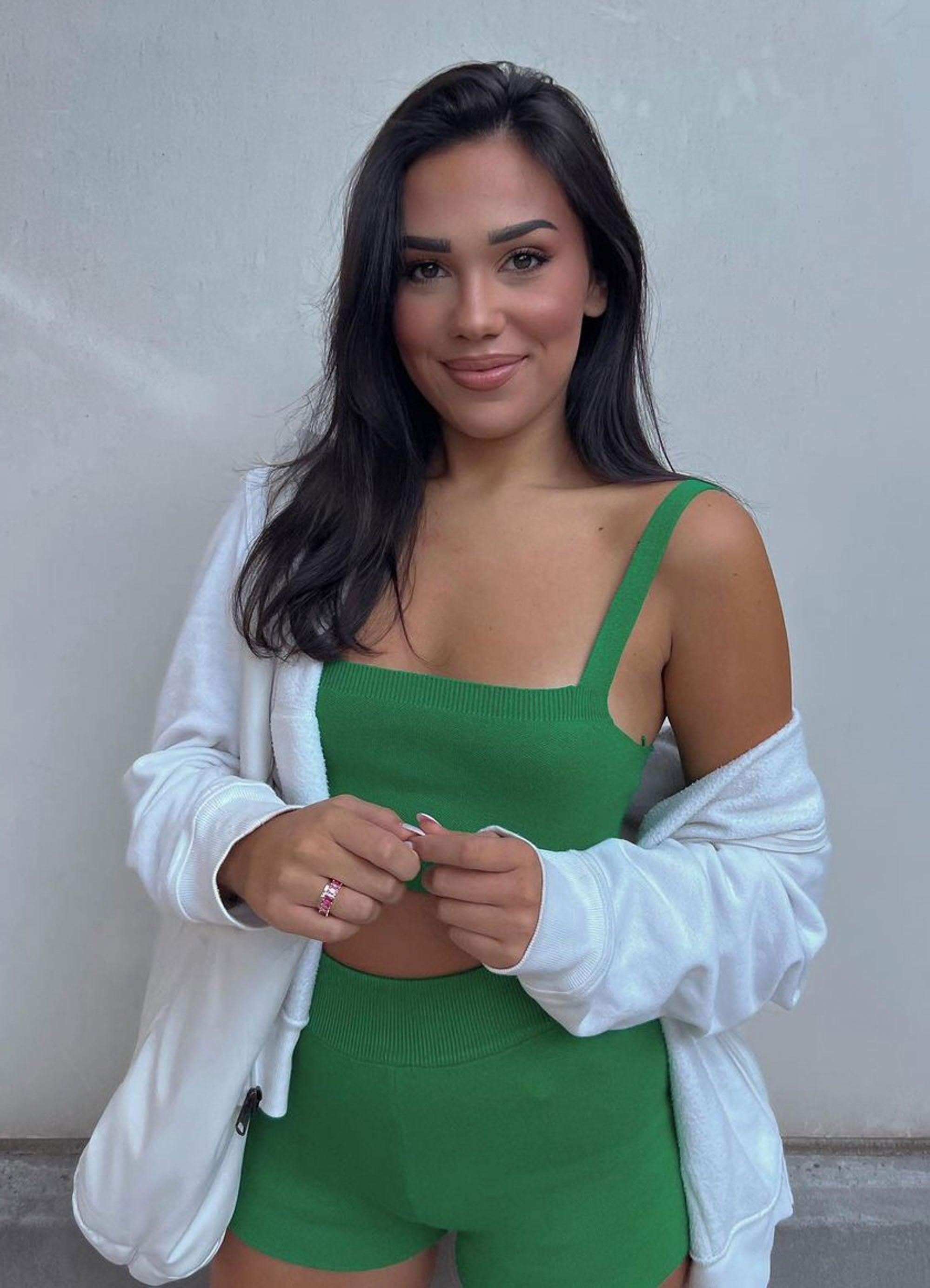 Remix It Knit Crop - Jade Green-Sunny Prom. All rights reserved.