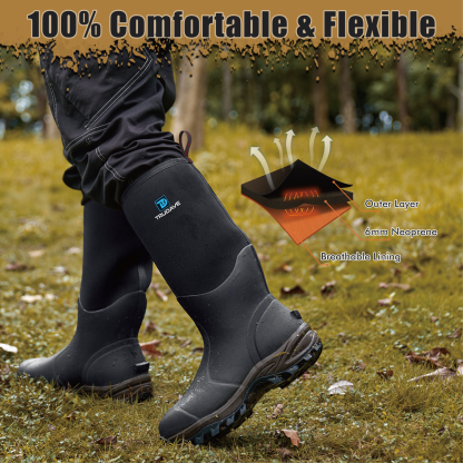 Trudave Waterproof Rubber Boots for Men and Women