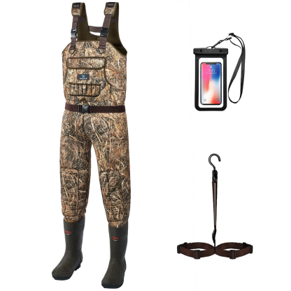 Trudave Reel Reed Chest Waders, Neoprene with 600G Insulation & Camo