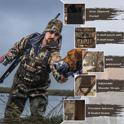 Trudave Reel Reed Chest Waders, Neoprene with 600G Insulation & Camo