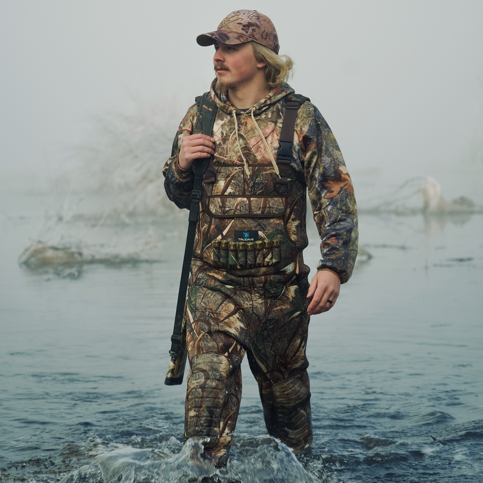 Trudave Reel Reed Chest Waders, Neoprene with 600G Insulation & Camo