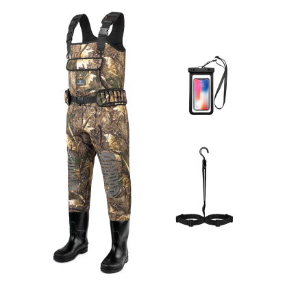 Trudave Real Grass Men's Chest Waders with Boots for Hunting