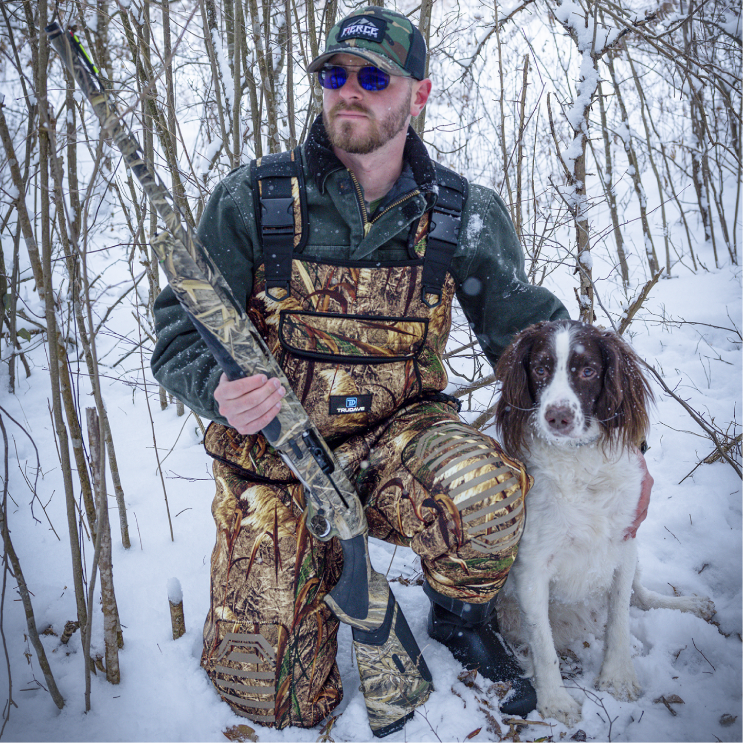 Trudave Real Grass Men's Chest Waders with Boots for Hunting