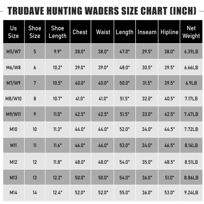 Trudave Real Grass Men's Chest Waders with Boots for Hunting