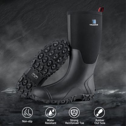 Trudave Rubber Boots for Men with Steel Shank