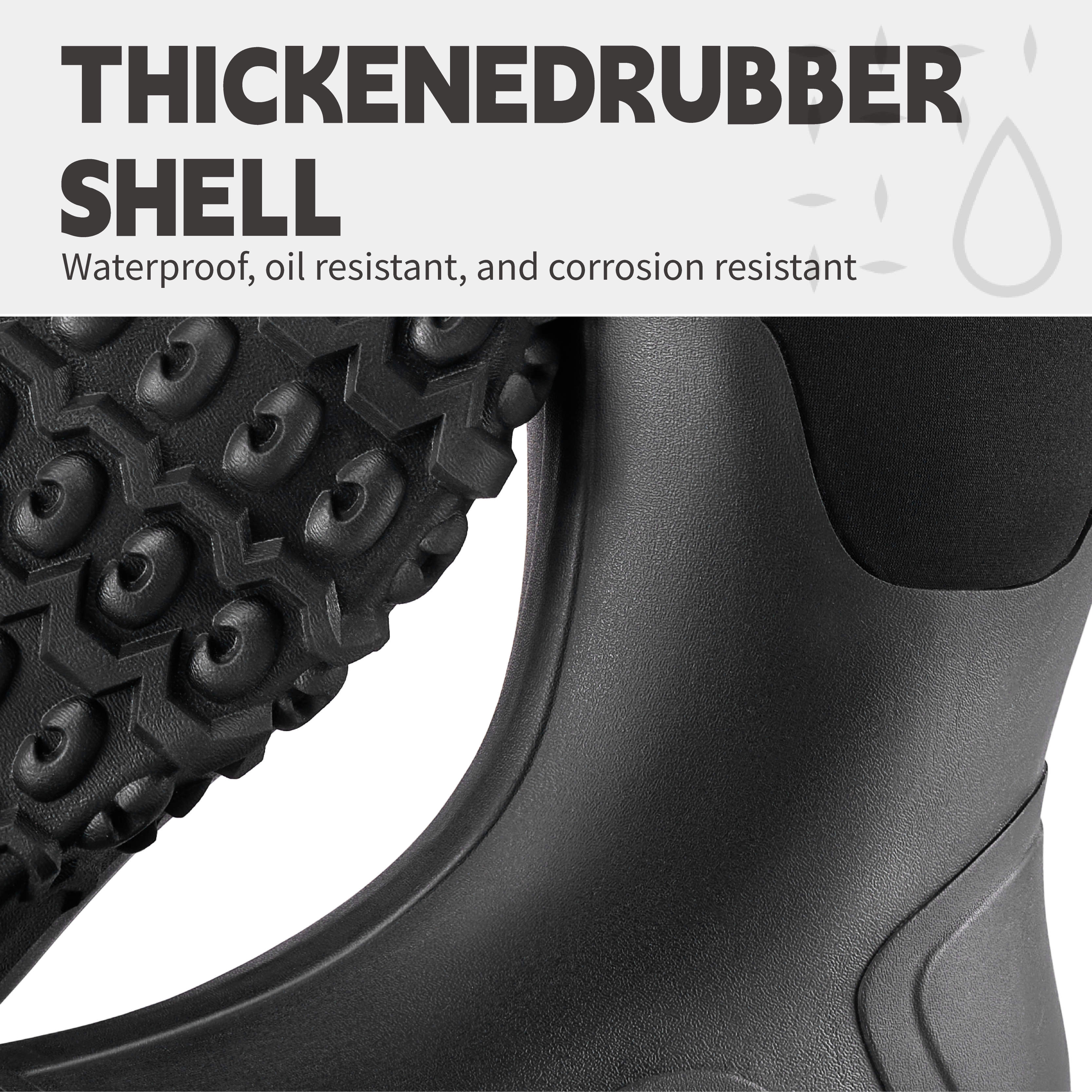 Trudave Rubber Boots for Men with Steel Shank